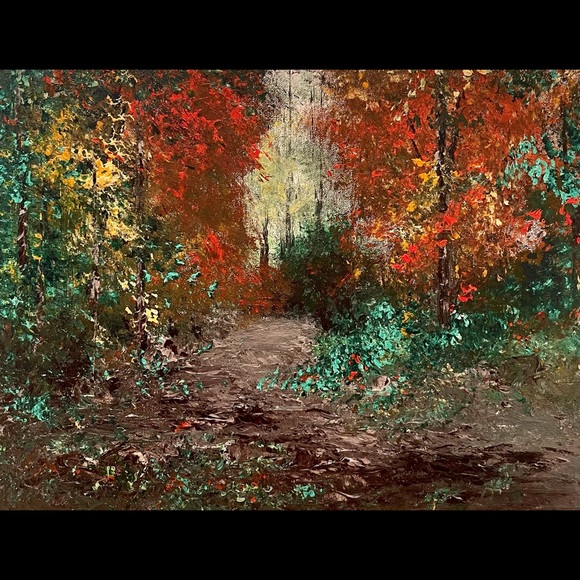 Other - “FALL IN THE PARK” ORIGINAL ACRYLIC PAINTING